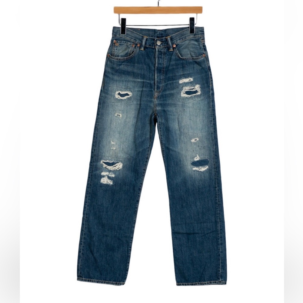 RRL Blue Distressed Jeans size 28